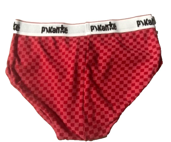 Nuevo PIKANTE Hombres Rojo Rosa Cuadros Algodón Calzoncillo Ropa Interior talla M Foto 4 de 4