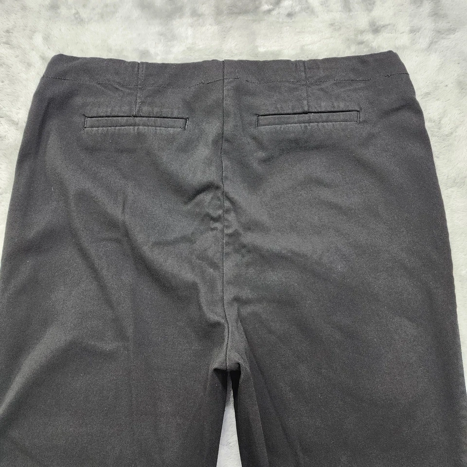 Van Heusen Pants Womens 14 Black Pull On High Rise Skinny Leg Button Hem Detail - Image 4 of 4