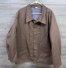 Pen Prison Enterprises Chore Work Button Jacket USA Made Blanket Lined Sz 50