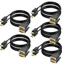 DisplayPort to DVI Cable 6FT 10-Pack, DP to DVI Cables Cord with Computer, PC...