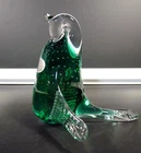 Vintage Murano Italian Art Glass Bird, 5" Tall w Label