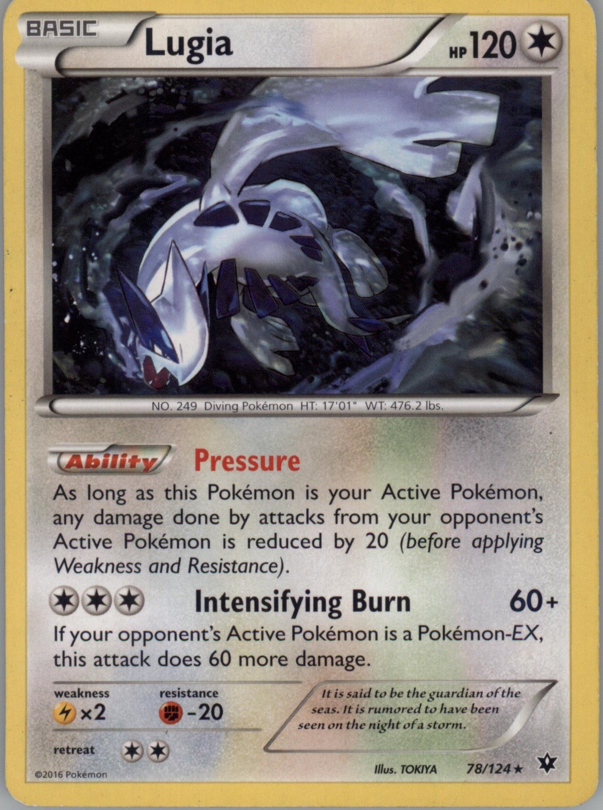 Lugia 78/124 - Pokemon XY - Fates Collide