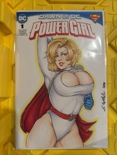 Dawn Of Dc Power Girl Sketch & Signed w COA by Stepinahalf