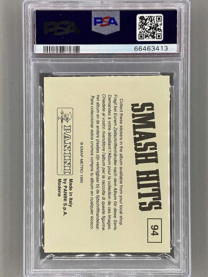 1995 Panini #94 Nirvana Smash Hits Stickers PSA 7 Pop 51 (Music) - Image 2 of 2