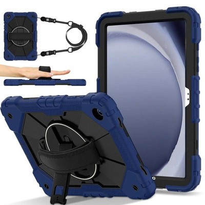 Für Samsung Galaxy Tab A9+ Kontrastfarbe Roboter Silikon Hybrid PC Tablet Hül...
