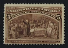 CKStamps: US Stamps Collection Scott#234 5c Columbian Mint NH OG