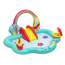 Disney Little Mermaid Inflatable Kids Water Play Center Backyard Pool Open Box 
