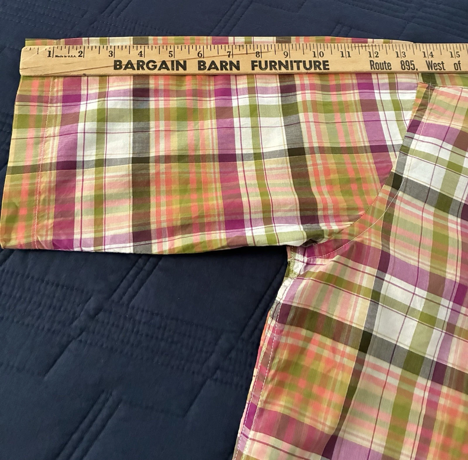NWOT Gitman Bros Men’s Plaid Shirt Size 15.5R Multicolor Made In USA - product detail image 9