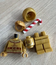 LEGO BAM 2025 Christmas Golden Santa Claus w/ Candy Cane, NEW Unassembled