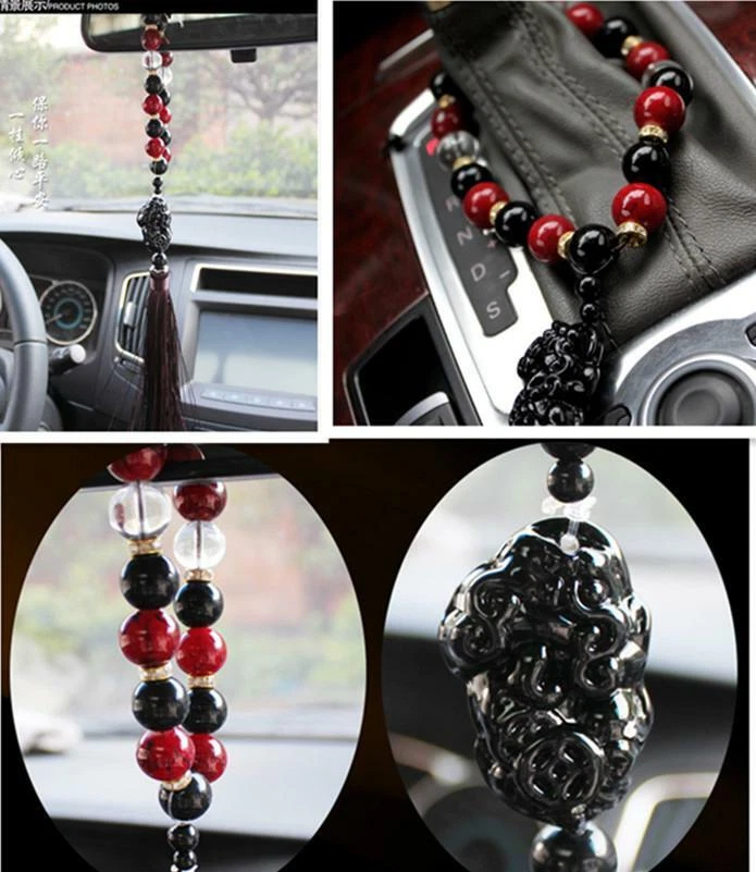 Amuleto decorativo de cuentas de Buda para engranaje de coche de 1 pieza agrega riqueza - Foto 3 de 4