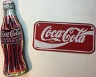 Vintage Coca-Cola Bike Plate - Ceramic Roller Ball Pen in Coke Bottle Tin 1996