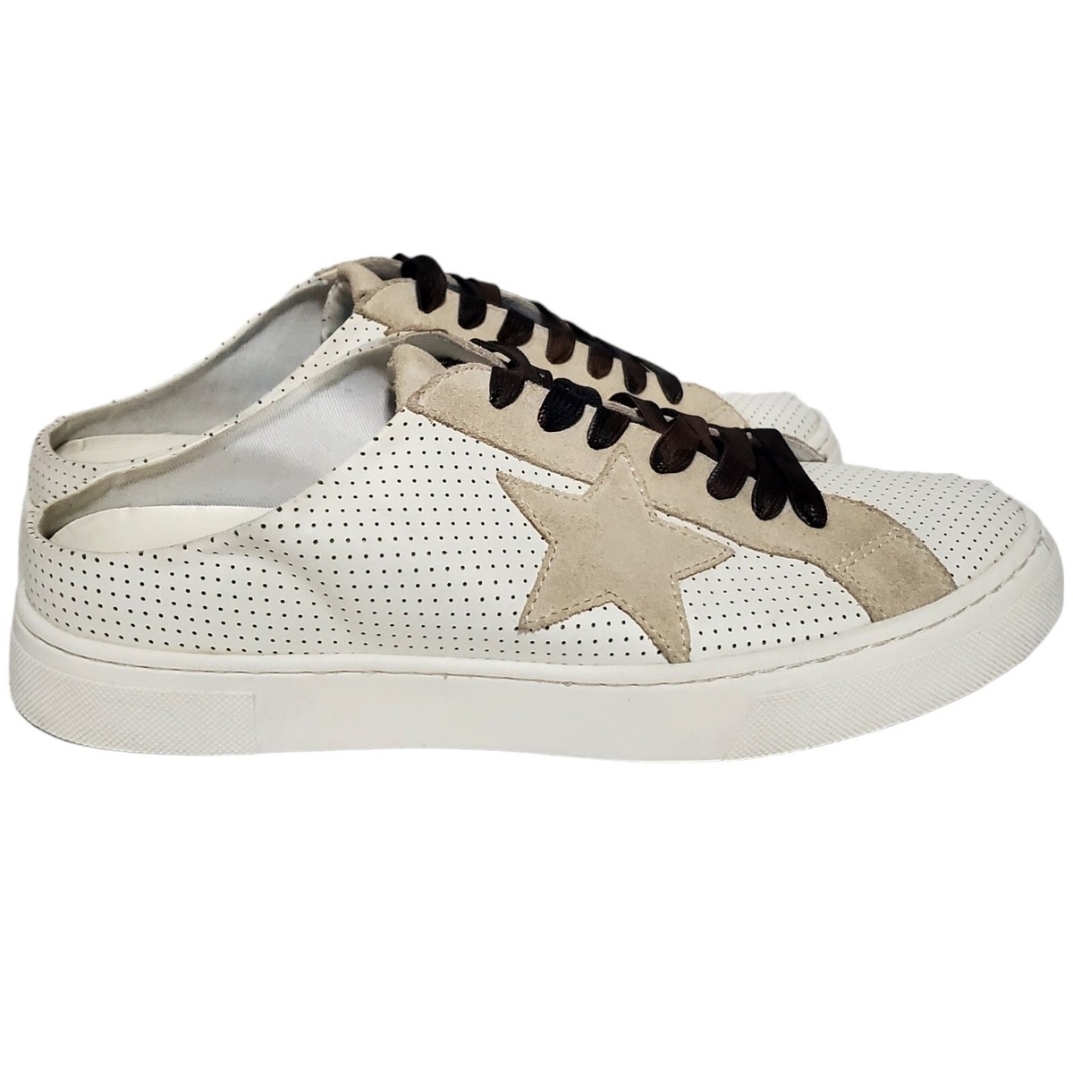 Steve Madden Tate Star Sneakers Shoes White Size Leather