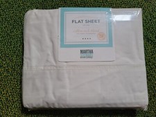 Martha Stewart Everyday Full Flat Sheet Ivory Cotton Rich Blend 250 Thread