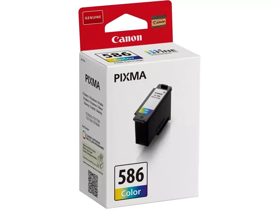 CARTOUCHE CANON COULEUR 586 pour TS7650I TS7750i / gx cl-586 / pas: 585 xl noir - Photo 1/1
