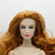 Fashion Doll 12 Inch Red Hair Light Skin Articulated Supermodel Green Eyes BJD