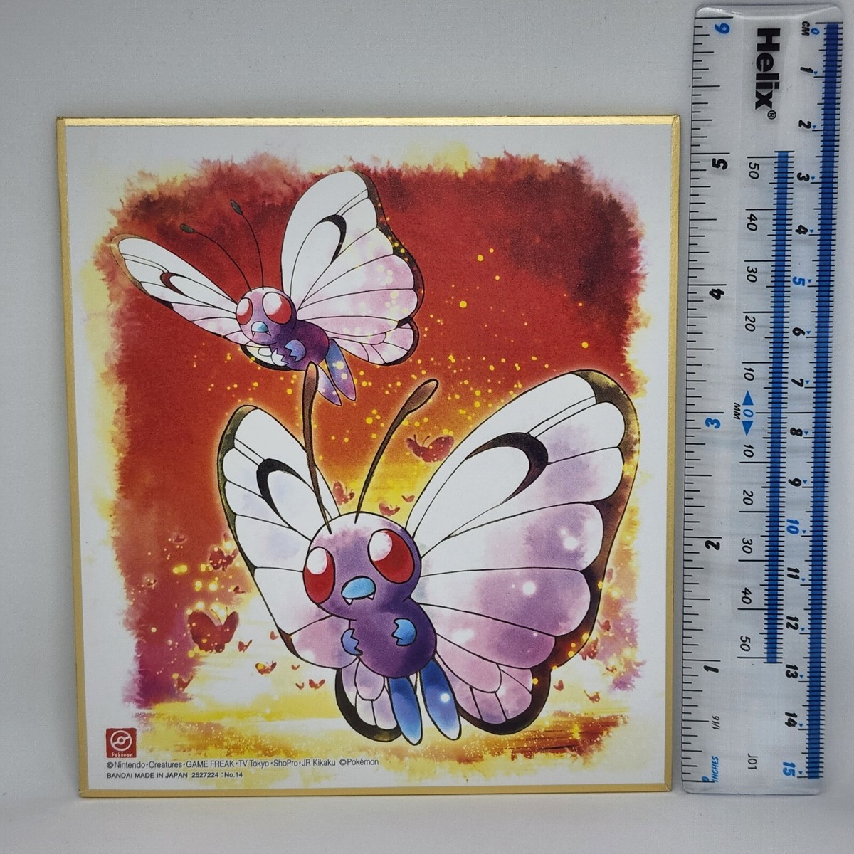 Butterfree Pokemon Art Board Card Shikishi Official Bandai