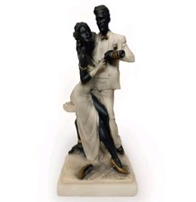 Liebhaber Paar Kunst Skulptur Statue Figur Marmorsockel Ornament Ausstellungsstück