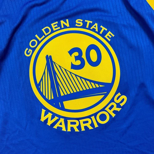 100% Authentic Stephen Curry Adidas 2015 NBA Finals Warriors Jersey Size L Mens image 4