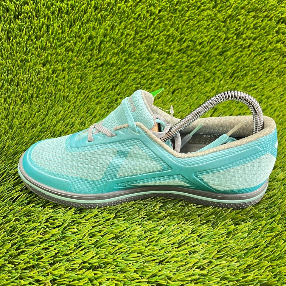 Crocs Torrey Mujer Talla 7 Azul Atlético Caminar Golf Informal Zapatos Tenis Foto 2 de 4