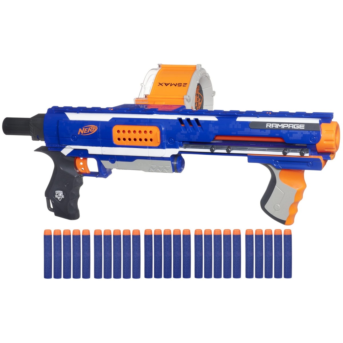 Nerf Rampage N-Strike Elite Toy Blaster with 25 Dart Drum Slam