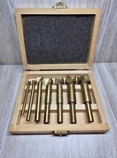 Forstner Bits 7 Pcs Titanium Bitsn 1/4" - 1" Original Wooden Box P1903 Brand New