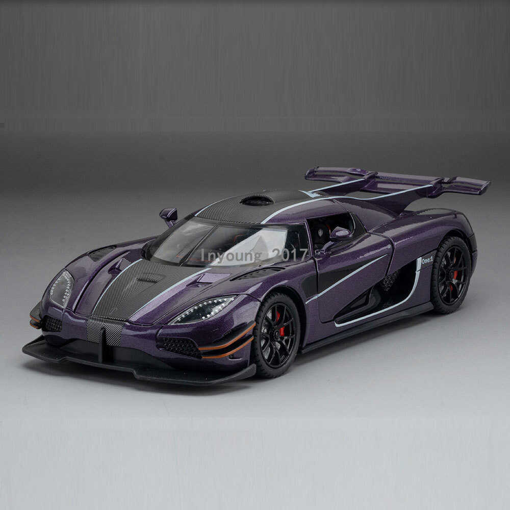 1:24 Koenigsegg One:1 Model Car Diecast Toy Cars Kids Toys Boys Gifts Purple