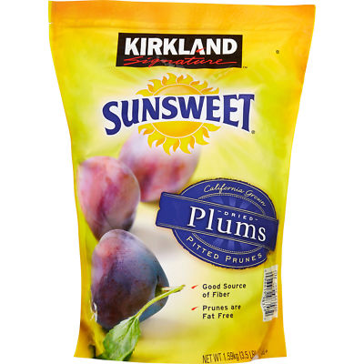 KIRKLAND SUNSWEET Dried Plums Pitted Prunes 3.5 lb BAG You Choose 1,2,3,5 Bags