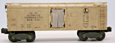 Lionel 3462 Automatic Refrigerated Milk Car Cream Silver O Gauge Built by Lionel