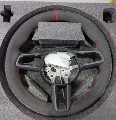 Alcantara Round Steering Wheel Fit Porsche Taycan Macan Cayenne 911 GT3 w/Heated