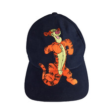 Disney Large Tigger Hat Snapback Cap Vintage Navy Blue Winnie the Pooh READ