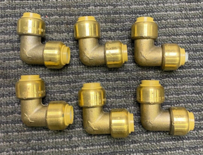 Shark Bite U246LF Brass Push 90° Elbow * Push-Fit  3/8'' x 3/8''  (6 PACK)