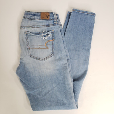 American Eagle Womens Sz 2 Jegging Jeans Distressed