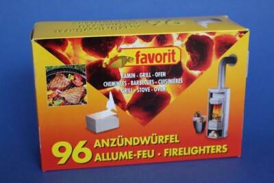 Favorit Anzündwürfel (Inhalt 96 Stück) Grill Kamin Ofen Anzündhilfe Anzünder