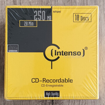 Sonstiges   Intenso 250 MB | 28 min | 10er Pack | Mini Disc | Recordable   NEU