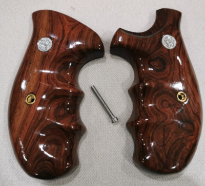ROUND BUTT COMBAT GRIPS FOR S&W N FRAME 25 27 629 929 ROSE WOOD