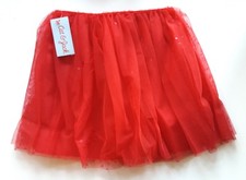 Girls' Shimmery Hearts Print Red Tutu Net Skirt Cat  Jack - Size M, L, XL
