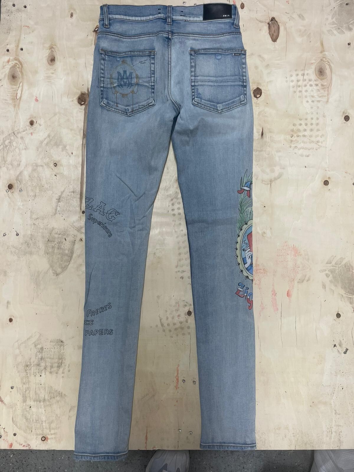 AMIRI  Zig Zag motif-print skinny jeans image 4