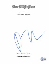 PAUL THOMAS ANDERSON SIGNED AUTOGRAPH THERE WILL BE BLOOD FULL SCRIPT BECKETT 