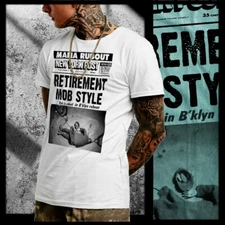 Mafia T-shirt mobster mob hit squad assassins gang life streetwear XL White 