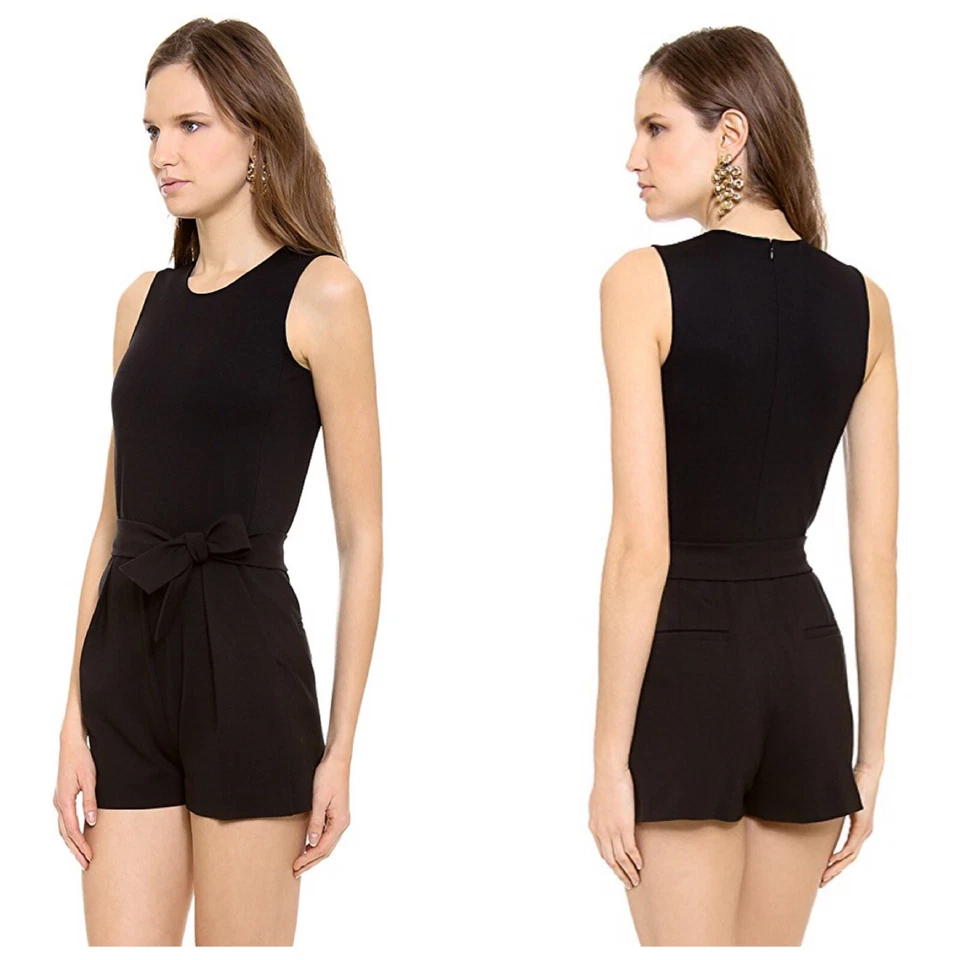 Mameluco Dsquared2 Negro Ponte Sin Mangas Talla Pequeña Corbata Cintura $790 Mono de Juego Foto 2 de 4