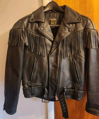 Hein Gericke Black Leather Motorcycle Jacket. Size 36. ECHT LEDER.  Great Shape.