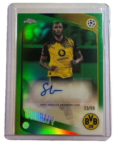 SERHOU GUIRASSY 2025-26 Topps Chrome UEFA UCC Auto Green Refractor /99