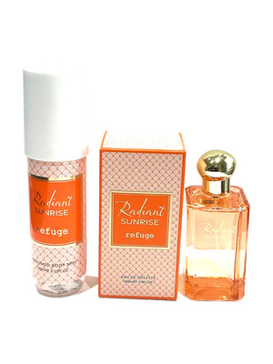 Charlotte Russe Radiant Sunrise Refuge edt 3.4 oz and a fragrance mist 6.12 oz