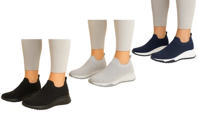 Women's Urban Jacks Trainers Size 4-8 Comfy Breathable Slip On Active Shoe