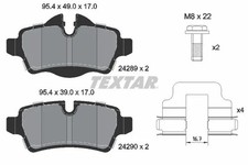 Bremsbelagsatz, Scheibenbremse 2428901 TEXTAR f�r MINI MINI MINI Roadster