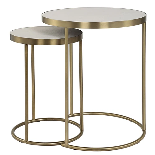 Uttermost Aragon White Nesting Tables Set/2 - Picture 4 of 6