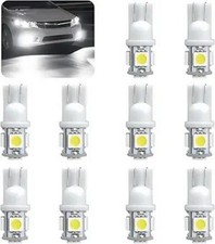 194 LED Bulb 10PCS, 6000K White T10 168 W5W 2825 5SMD 5050 Chips, Color: White