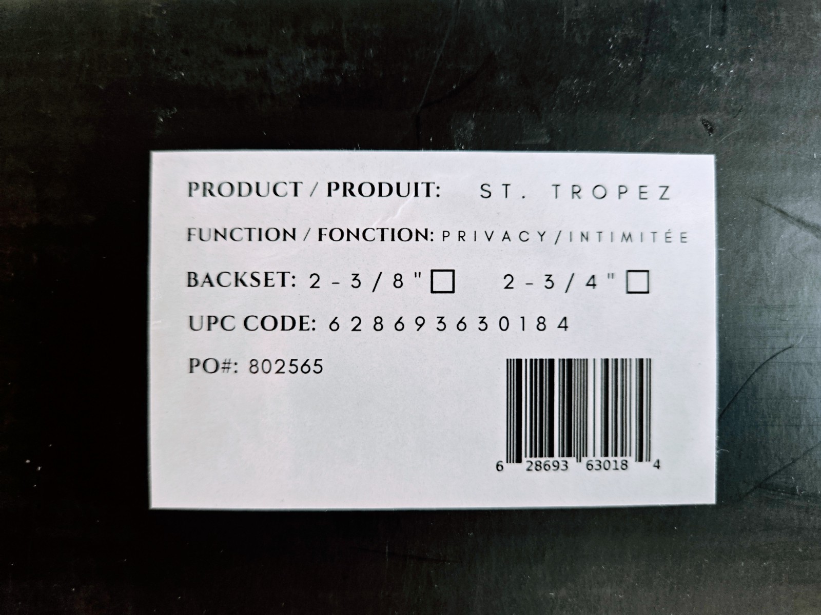 EXPLORE HARDWARE St. Tropez Solid Brass Satin Gold Privacy Bed/Bath Door Handle