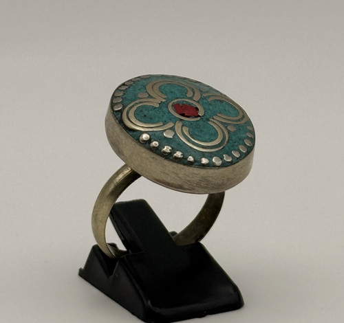 EXTREMELY RARE ANCIENT VICTORIAN RING MULTICOLOR STONE OLD ANTIQUE ARTIFACT