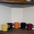 Fiesta Fiestaware Lot of 5 Coffee Mugs Cups O Ring Handle Various Colors
